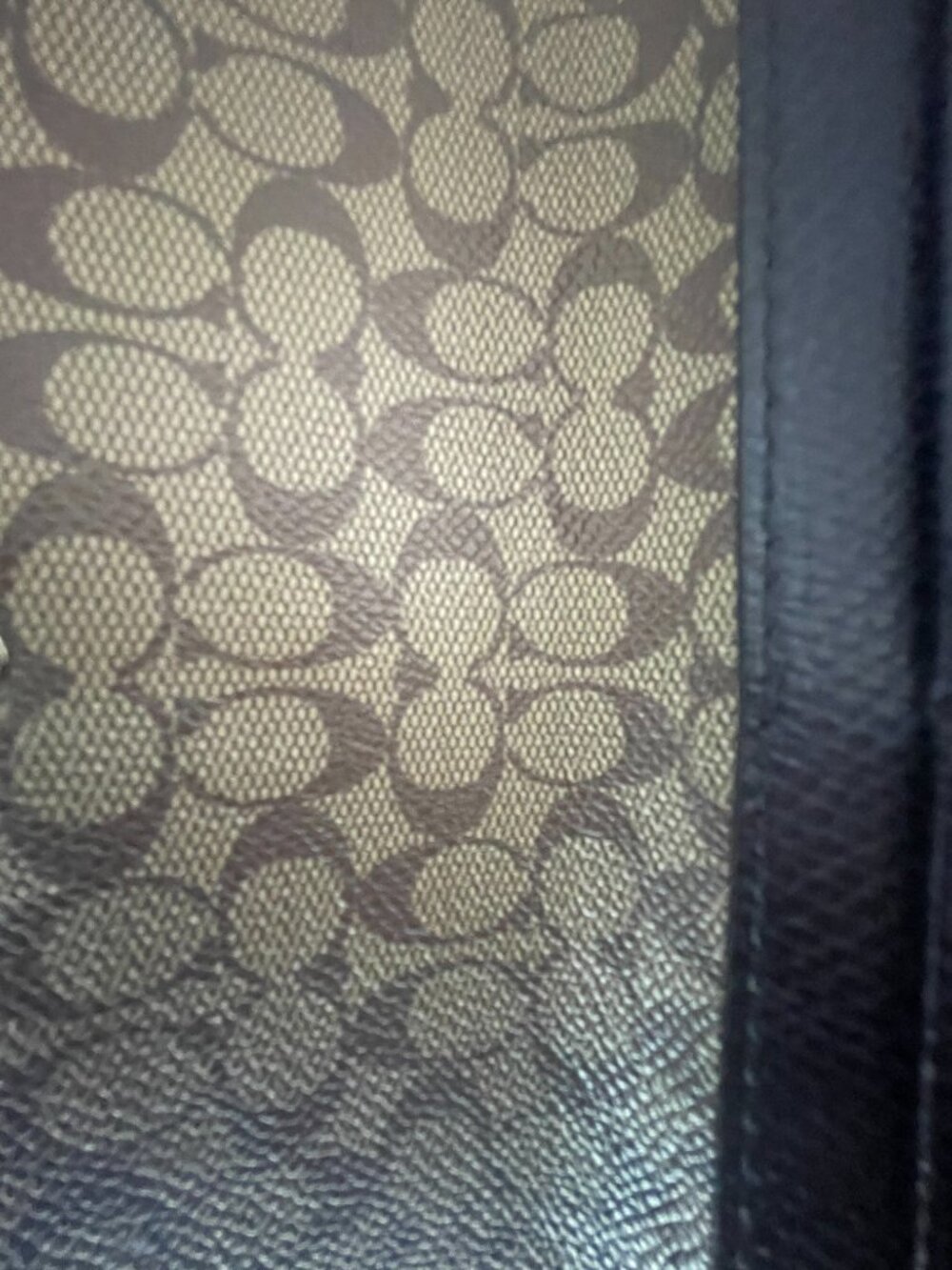 Coach Navy Cross grain Leather Continental Snap Wallet Zip Clutch - Picture 7 of 9